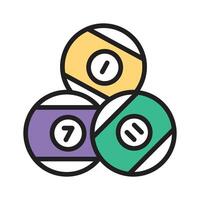 A set of billiard balls symbolizing pool games and recreation vector