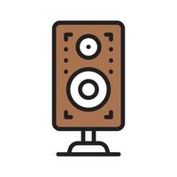 Audio speaker design in in trendy style, isolated on white background. vector