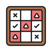 A tic tac toe game used for a quick two-player strategy game. vector