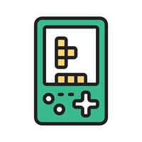 A portable gaming console for playing games on the go, vector