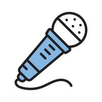 A microphone representing singing, broadcasting, and performances vector