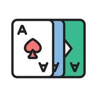 Check this beautifully designed icon of playing cards in trendy style. vector