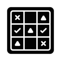 A tic tac toe game used for a quick two-player strategy game.. vector