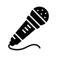 A microphone representing singing, broadcasting, and performances. vector
