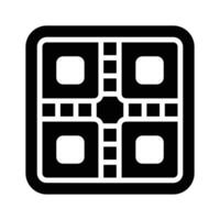 Icon of a board game with colorful tiles for fun activities. vector