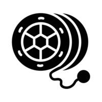 A classic yoyo toy icon used for tricks and play. vector