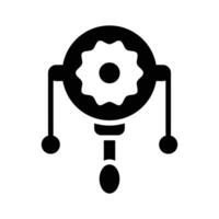 Check this amazing icon of rattle drum in modern style. vector