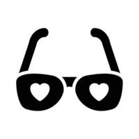 A pair of heart-shaped glasses symbolizing love, fun, and style. vector