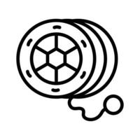 A classic yoyo toy icon used for tricks and play.. vector