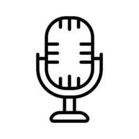 A microphone icon representing singing, performance, and entertainment.. vector