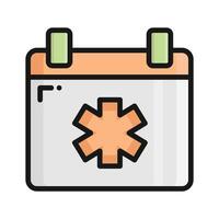 Medical sign on calendar depicting concept icon of medical appointment, doctor appointment vector