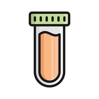 Icon of a test tube used in laboratory analysis, experiments, and diagnostics vector