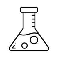 Liquid inside flask showing concept of lab experiment.., vector