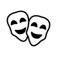 Face masks, theater masks theme party icon in modern style, easy to use.,. vector