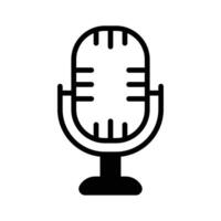 A microphone icon representing singing, performance, and entertainment.,. vector