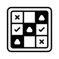 A tic tac toe game used for a quick two-player strategy game.,. vector