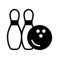 Bowling setup with pins and ball for recreational games.,. vector