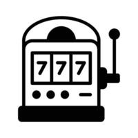 Get this amazing icon of slot machine in moderns style.,. vector