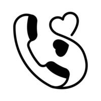 Take a look at this amazing icon of love call in modern style.,. vector