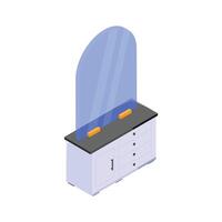 Get this amazing icon of dressing table in modern design style vector