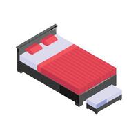 A cozy bed with built in storage drawers, perfect for small spaces., vector