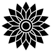 best a black and white flower design vector