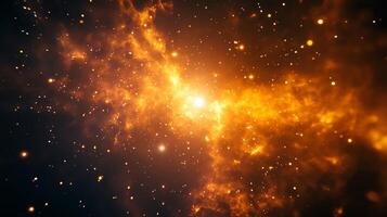 Vibrant cosmic nebula with stellar formations. photo