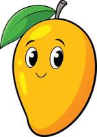 a cartoon mango vector