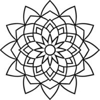 Creating Mandala Silhouette Line Art for Mindfulness and Balance vector