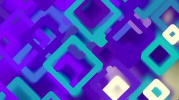The small geometry in the animation changes its location and color and then returns to its previous position. video