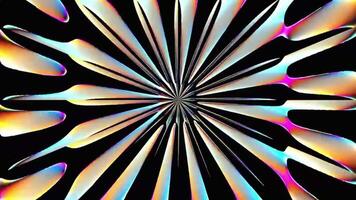 Colorful wave gradient loop animation. Future geometric diagonal lines patterns motion background. 3d rendering video