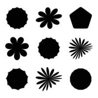 Set of circle shapes basic elements design for designer vector