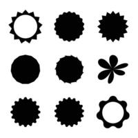 Set of circle shapes basic elements creat vector