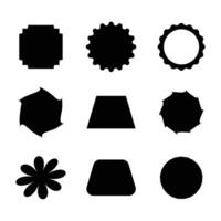 Set of circle shapes basic elements package vector
