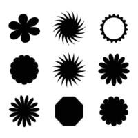 Set of circle shapes Polygonal elements design vector