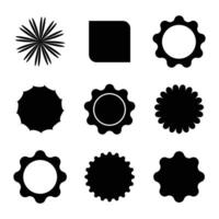 Set of circle shapes basic elements vector