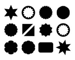 Basic shapes and star collection for design vector