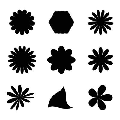 Set of black badges promotional labels