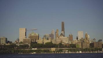 Manhattan's Upper West Side and Riverside Views from a Boat in New York video