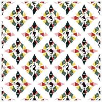 A vibrant geometric pattern featuring colorful diamond shapes in greens, reds, pinks, and yellows against a white background. vector