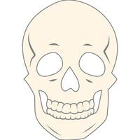 A cartoon skull with a smile on it vector