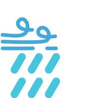 illustration of weather cartoon windy and rain vector