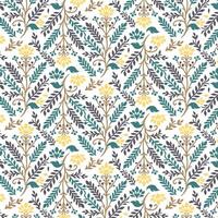 seamless abstract floral pattern with tropical flowers and wild botanical elements for fabric and decoration vector
