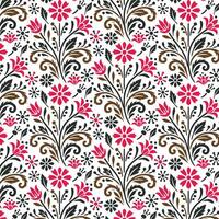 repeating botanical flower pattern with soft blossoms for seamless fabric textile and accessories vector