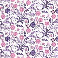 seamless botanical flower pattern with soft wildflowers and leafy textures for fabric and decor prints vector