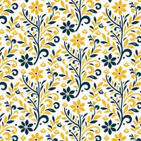 elegant floral motif with watercolor inspired flower patterns for fabric wallpaper and wrapping paper vector