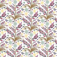 tropical flower pattern with intricate botanical elements for seamless textile and fashion prints vector