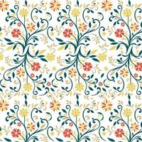 stylish seamless flower pattern with artistic botanical textures for wrapping paper fabric and accessories vector