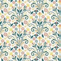 artistic wildflower pattern with elegant botanical details for home decoration and fabric design vector