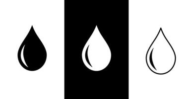 Set of water drop icon. vector